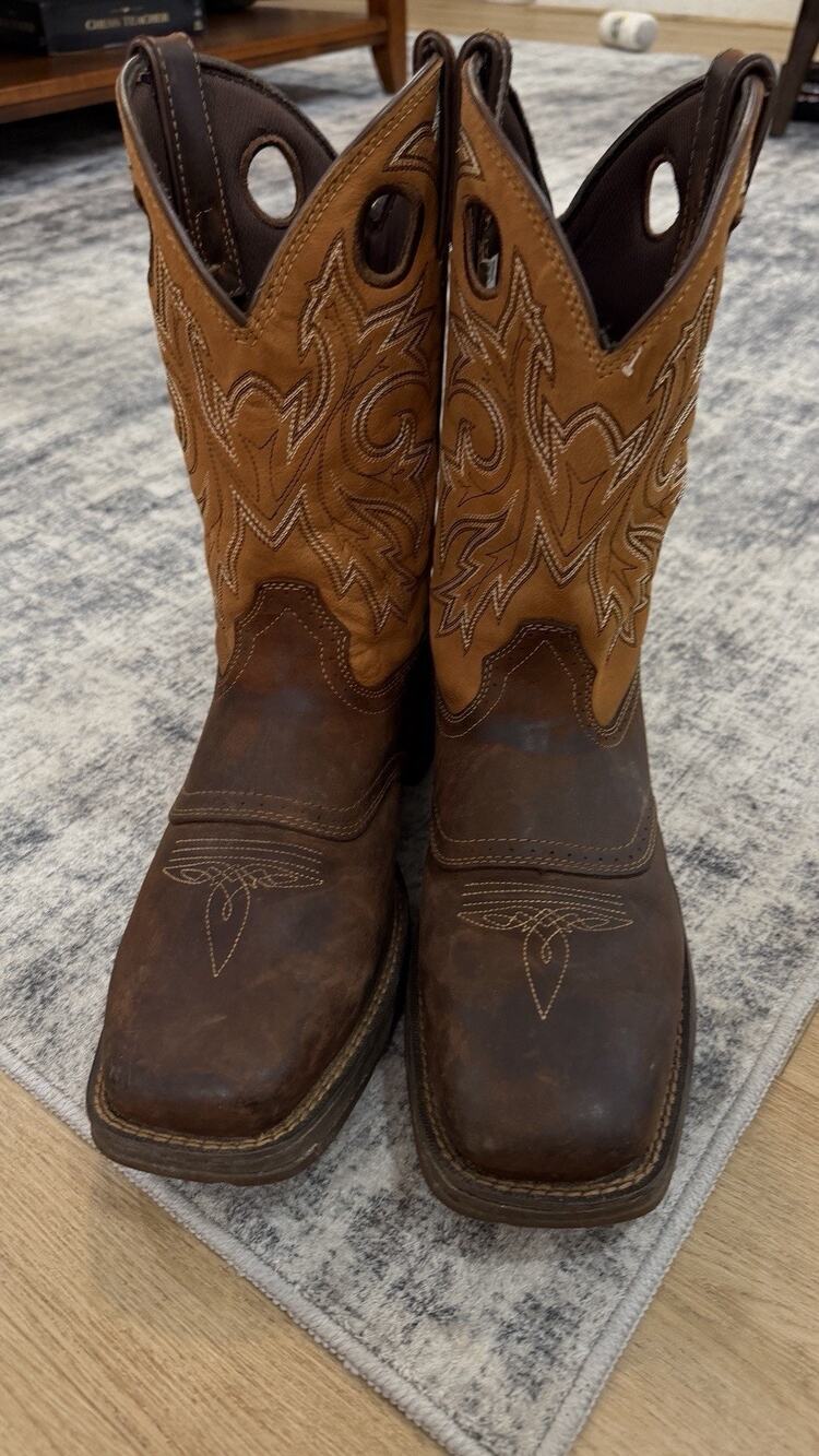 Durango Men's Western 11" Brown & Tan Saddle Square Toe Boots DB4442